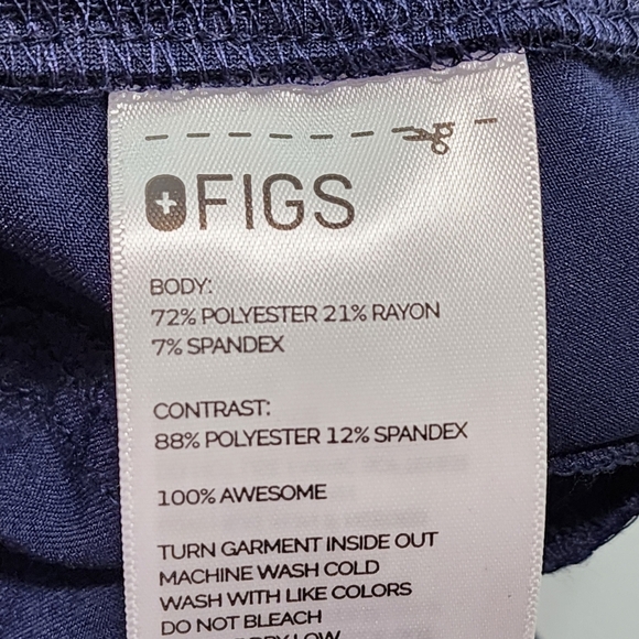 Figs Women's Stretch Straight Leg Cargo Scrub Pants Navy M - Picture 8 of 8